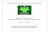 Master of Pharmacy (Pharmacognosy and Phytochemistry) in... · 2020. 11. 5. · MPG202T Advanced Pharmacognosy – II 4 4 4 100 MPG203T Indian Systems of Medicine 4 100 MPG204T Herbal