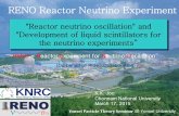 Reactor neutrino oscillation and Development of liquid ...kimcs.yonsei.ac.kr/sub_pages/seminar/2015a_schedule/1_YU-20150317-KKJoo.pdfMar 17, 2015  · Daya Bay RENO Double Chooz. ...