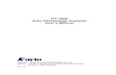 RT-7600 Auto Hematology Analyzer User’s Manualzirarenterprises.com/.../uploads/2019/03/RT-7600-Manual.pdfRT-7600 Auto Hematology Analyzer User’s Manual 2 How to use this manual