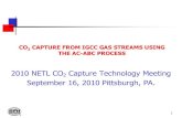 CO2 CAPTURE FROM IGCC GAS STREAMS USING THE ......CO2 Absorption H 2 (g) 30 to 50 bar Syngas Cooling 30 to 50 bar 40 to 60C AC-ABC Regeneration & CO 2 Release CO 2 (g) 30 to 50 bar