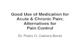 Good Use of Medication for Acute & Chronic Pain; Alternatives for …hbspr.org/images/stories/SimposioEducativo2015/good_use... · 2015. 9. 22. · - Dyspepsia - Gastric ulceration/bleeding.
