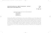 RESEARCH METHODS AND MEASUREMENT 2 · 2007. 11. 2. · RESEARCH METHODS AND MEASUREMENT 2 TWO RESEARCH METHODS AND MEASUREMENT and: study design cross-sectional longitudinal experimental