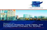 Report on Common Property, Land Titles, and Fundamental ...€¦ · Report on Common Property, Land Titles, and Fundamental Changes for Stratas This report covers three subjects that