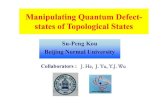 Manipulating Quantum DefectManipulating Quantum Defect ...€¦ · Quantum computation by manipulating topological Quantum computation by manipulating topological qubitqubit 3. ...