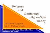Twistors and Conformal Higher-Spin Theorytristan/talks/Moscow_2016.pdfCorresponds to self-dual sector of Weyl gravity To include the anti-self-dual interactions we add twistor term