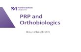 PRP and Orthobiologics - Northwestern Medicine...stem cells (MSCs) with or without PRP to corticosteroid injection for knee OA • 47 patients: 16 (MSCs), 14 (MSCs + PRP), 17 (corticosteroid)