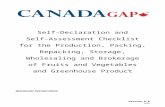 Self Assessment Checklist - CanadaGAP · Web viewSection Y N NA FORM Completed and Available Comments CanadaGAP Declaration of Conformity Page 3 of 3 Version 8.0 2020 CanadaGAP Self-Assessment