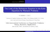The Limit of the Boltzmann Equation to the Euler Equations ......superposition of a 1-rarefaction wave, a 2-contact discontinuity and a 3-shock wave when "!0 with a convergence rate