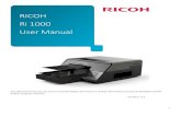 RICOH Ri 1000 User Manual - DTG...RICOH Ri 1000 User Manual 19 Please note, each cartridge is designed for its corresponding slot. WH1 will go in the first slot (closest to the control