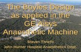 The Boyles Design as applied in the GE Aisys Anaesthetic ... · vaporizers. In a closed system, all volatile liquids have a unique vapor pressure which is driven by temperature. ...