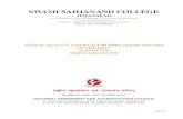 SWAMI SAHJANAND COLLEGEPage | 1 SWAMI SAHJANAND COLLEGE JEHANABAD (A Constituent Unit of Magadh University, Bodh-Gaya) Email: collegeswamisahjanand@gmail.com Phone: 06114-2290100 ANNUAL