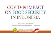 COVID-19 IMPACT ON FOOD SECURITY IN INDONESIA · outline the magnitude covid-19 vs food & nutr security the most affected relevant policy/intervention post pandemic strategy. the