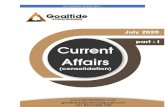 JULY CURRENT AFFAIRS PART 1 · 2020. 9. 19. · JULY CURRENT AFFAIRS PART 1 Introduction Hello Everyone, Every year more than 50 percent of the Prelims Paper is based on Current Affairs.
