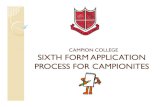 SIXTH FORM APPLICATION PROCESS2 - Campion Collegecampioncollege.com/wp-content/uploads/SixthForm... · 2013. 7. 10. · Go to the sixth form application area, located on the school’s