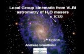 Local Group kinematic from VLBI astrometry of H2O masers · 2013. 10. 21. · - geometric distance of M33: D = 750 ±150 kpc - consistent with Cepheids and TRGB • Dynamical models