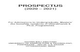 PROSPECTUS - GBPUAT · 2020. 2. 29. · 3 APPLICATION FORM AND PROSPECTUS FOR ENTRANCE EXAMINATION 2020-2021 Note: (i) For Undergraduate and Masters‟ programmes, only Bonafide Residents