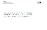 DIGEST OF UNITED KINGDOM ENERGY STATISTICS 2020...Chapter 6 Renewable sources of energy 6.1-6.3 Commodity balances 6.4 Capacity of, and electricity generated from, renewable sources