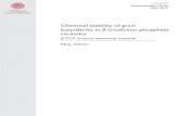 Chemical stability of grain boundaries in β-tricalcium ...uu.diva-portal.org/smash/get/diva2:517211/FULLTEXT01.pdf · Mirja Olsson β – Tricalcium phosphate (β-TCP, Ca3 ... Due