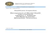 Healthcare Inspection Management of Mental Health Care Concerns Clement J. Zablocki VA ... · 2017. 10. 24. · The VA Office of Inspector General (OIG) conducted a healthcare inspection