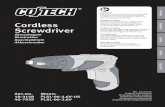 Cordless Screwdriver - Clas Ohlson...3 ENLSH Cordless Screwdriver Art.no18-3158 Model PLSL-06-3.6V-UK 40-7939 PLSL-06-3.6V Please read the entire instruction manual before using the