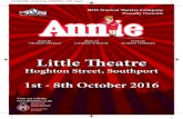 Annie Prog 27/09/2016 14:06 Page 1 - BOS Musical Theatre ... · In the spring of 1972, the three discussed their ideas and began working on the script for a musical. It took sixteen