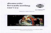 Domestic Broadcasting Survey May 2002B 2490 0,25 B R 8(Oito)de Setembro, Descalvado, 0900-2300 P, relays 98 FM. Sl: ”A Voz da Radio” JUN01 São Paulo B 2850 50 KRE KCBS Pyongyang
