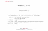Avnet, Inc. - Annual report...services ( EMS ) providers, original design manufac turers ( ODMs ), systems integrators ("SIs"), independent software v endors ("ISVs") and value-added