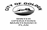 WINTER OPERATIONS MAINTENANCE PLANSnow and ice control services are provided for community safety purposes primarily and for convenience secondarily. The provision of such services