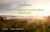 WHAT IF packaging could make a difference? · 2019. 6. 14. · OEE* target setting process. Innovation through partnership Research platforms Strength Barrier Formability New concepts