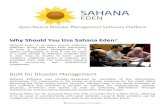 Why Should You Use Sahana Eden...including Microsoft Excel and PDF. To ensure that Sahana Eden is accessible to every country, it can be translated into multiple languages. Finally,
