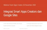 Integrasi Smart Apps Creators dan Google Sites · 2020. 11. 27. · -Interaksi (Skenario dan Navigasi)-Animasi INOSI Learning Center Integrasi SAC dan Google Sites. Perbedaan SAC
