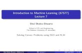 Introduction to Machine Learning (67577) Lecture 7shais/Lectures2014/lecture7.pdfIntroduction to Machine Learning (67577) Lecture 7 Shai Shalev-Shwartz School of CS and Engineering,