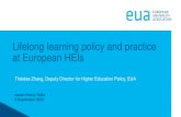 Lifelong learning policy and practice at European HEIs€¦ · at European HEIs Thérèse Zhang, Deputy Director for Higher Education Policy, EUA eucen Policy Talks 9 September 2020