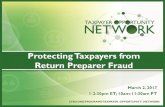 Protecting Taxpayers from Return Preparer Fraud Slides/Protecting... â€œFamily Tree Taxesâ€‌ â€¢Preparers
