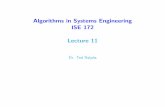 Algorithms in Systems Engineering ISE 172 Lecture 11coral.ie.lehigh.edu/~ted/files/ie172/lectures/Lecture11.pdfdi erent sorting algorithms. { Almost sorted list { Reverse sorted list