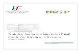 Training Supports Module (TSM) Guide for Medical HR Users · 2019. 11. 18. · Training Supports Module - TSM Training Supports Application – TSA National Employment Record - NER