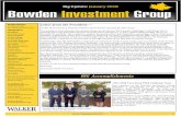 BIG Accomplishments...Team Johnathan Smith Johnathan Smith, President ... responsibility to perform at our best and to the high standard of the Bowden Investment Group. ... been involved
