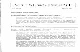 SEC NEWS DIGEST · 2008. 2. 7. · SEC NEWS DIGEST r ~: Issue 2001-45 March 7, 2001 COMMISSION ANNOUNCEMENTS CLOSED MEETING - WEDNESDAY, MARCH 14,2001 - 2:00 P.M. The subject matter