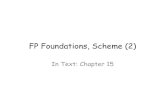 FP Foundations, Scheme (2)courses.cs.vt.edu/cs3304/fall20meng/lecture_notes/CS3304-6-Sche… · • Scheme is a dialect of LISP, emerged from MIT in 1975 • Characteristics – simple
