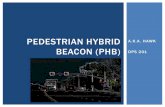 PEDESTRIAN HYBRID A.K.A. HAWK BEACON (PHB) DPS 201pedestrian hybrid beacon is justified, then the PHB should be installed at least 100 feet from side streets or driveways controlled