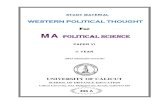 For MA POLITICAL SCIENCEuniversityofcalicut.info/SDE/Western Political Thought dt. 23.12.2014.pdfMany like John Ruskin (1819-1900) and William Morris (1834-1896) were attracted by