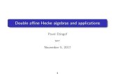 Double a ne Hecke algebras and applicationsetingof/rivercher.pdf · The Calogero-Moser system Theclassical Calogero-Moser systemis a system of n particles of unit mass on the line