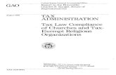 GGD-88-84 Tax Administration: Tax Law Compliance of ... · Page 5 GAO/GGD8&84 Churches and Religious Organizations . Contents Executive Summary 2 Chapter 1 8 Introduction Objectives,