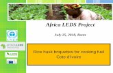 Africa LEDS Project...AGENDA 1. General context of cooking energy in Côte d'Ivoire and its impact on climate change 2. Brief presentation of the Africa LEDS project in Ivory Coast