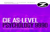 CIE AS-LEVEL PSYCHOLOGY 9990 - PapaCambridge · 2020. 5. 2. · The scenes ranged from a rating of 1.17 (highly negative) to 5.44 (neutral) for valence, and, 1.97 (tranquil) to 7.63