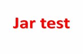 Jar test - bpums.ac.irWater Treatment - Jar Testing Procedure Jar Test 1 Test number 1 2 3 4 5 6 pH 5.0 5.5 6.0 6.5 7.0 7.5 Alum dose (mg/L) 10 10 10 10 10 10 Settled turbidity (NTU)