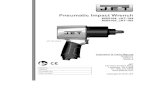 Pneumatic Impact Wrench - JET Tools · This manual is provided by JET, covering the safe operation and maintenance procedures for a JET Model JAT-104 and JAT-105 Pneumatic Impact