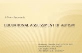 EDUCATIONAL ASSESSMENT OF AUTISMregistration.ocali.org/rms_event_sess_handout/5752_Handout.pdf · Autism does not apply if a child's educational performance is adversely affected