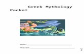 Study Guide for Edith Hamilton’s Mythology · Web viewGreek Mythology Packet Name:_____ Period:_____ The Gods of Early Man Classical Greek Gods For the ancient Greeks, mythology