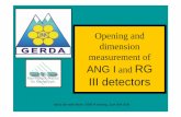 Opening and dimension measurement of ANG I and RG III ......Measurement of … •diameters •lenght •hole •weight Marik Barnabé Heider, GERDA meeting, June 26th 2006 D4 H2 D1